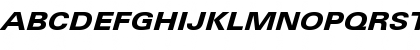 Download LinotypeUnivers ExtdHeavyItalic Font Uppercase Preview