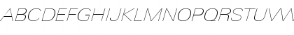 Download LinotypeUnivers ExtdUltLightItalic Font Uppercase Preview