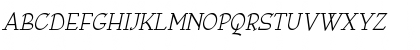 Download NympheItalic Regular Font Uppercase Preview