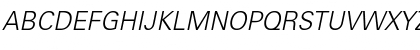Download Univers CE 45 Light Italic Font Uppercase Preview