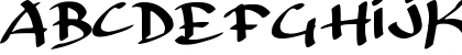 Download Archaic Asian Inks Regular Font Uppercase Preview