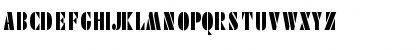 Download ArmyBlackCondensed-Plain Regular Font Uppercase Preview