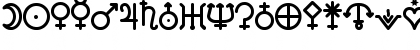 Download Astronomic Signs St Regular Font Uppercase Preview