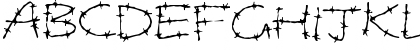Download Barbed Wires Regular Font Uppercase Preview