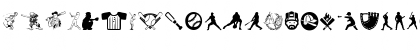 Download Baseball Icons Regular Font Uppercase Preview