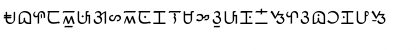 Download Baybayin Eskriba Simplified Regular Font Uppercase Preview