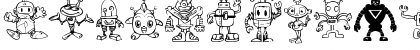 Download Bots'n Droids Regular Font Uppercase Preview