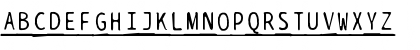 Download BPtypewriteDamagedUnderscored Regular Font Uppercase Preview