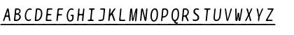 Download BPtypewriteUnderscored Italic Font Uppercase Preview
