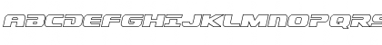 Download Dekaranger Outline Italic Italic Font Uppercase Preview