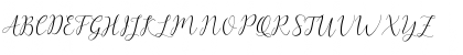 Download Artilla Script Regular Font Uppercase Preview