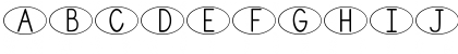 Download DJB Standardized Test Oval Regular Font Uppercase Preview