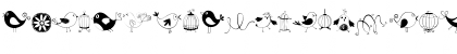 Download DOODLE DINGS 1 Birds Cages Regular Font Uppercase Preview