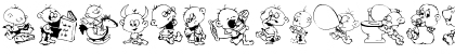 Download DT Janis & Jeffs Happy Daze Regular Font Uppercase Preview