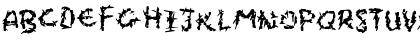Download Eroded Strikethrough Lines Regular Font Uppercase Preview