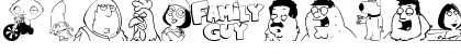 Download Family Guy Giggity Regular Font Uppercase Preview