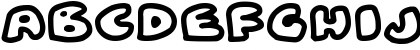 Download Fat Wobble Outlines Regular Font Uppercase Preview