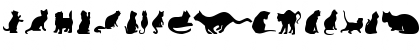 Download Cat Silhouettes Regular Font Uppercase Preview