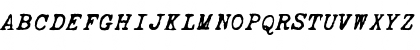 Download ITALIC TYPEWRITER Regular Font Uppercase Preview