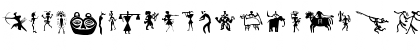 Download Cave Paintings Regular Font Uppercase Preview