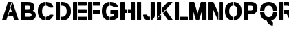 Download New Stencil tfb Regular Font Uppercase Preview