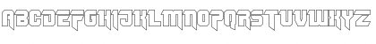 Download OmegaForce Outline Regular Font Uppercase Preview