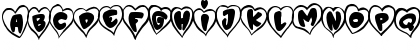 Download P'tit Coeur d'Amour Regular Font Uppercase Preview