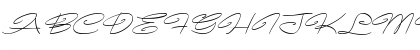 Download Avelana Thin Ital PERSONAL USE Regular Font Uppercase Preview