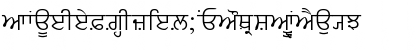 Download PunjabiText Regular Font Uppercase Preview