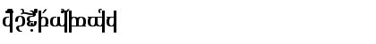 Download TengwarOptimeDiagon Regular Font Uppercase Preview