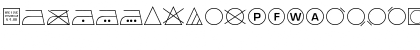 Download Wash Care Symbols M54 Regular Font Uppercase Preview