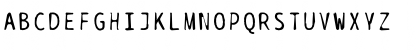 Download BPtypewriteDamaged Regular Font Uppercase Preview