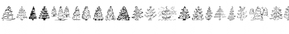 Download Fun Christmas Trees Regular Font Uppercase Preview