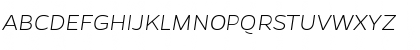 Download Gentona ExtraLight Italic Regular Font Uppercase Preview