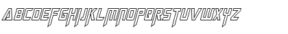 Download Megatron Hollow Condensed Italic Font Uppercase Preview