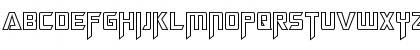 Download Megatron Hollow Regular Font Uppercase Preview