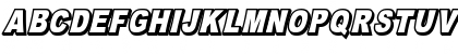 Download OMNIBLACK Outline Italic Regular Font Uppercase Preview