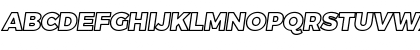 Download Trueno Black Outline Italic Font Uppercase Preview