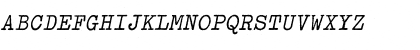Download Typewriter BoldOblique Font Uppercase Preview