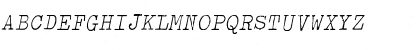 Download Typewriter LightOblique Font Uppercase Preview