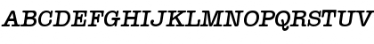 Download Typewriter-MediumIta Regular Font Uppercase Preview