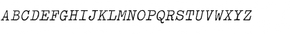 Download Typewriter Oblique Font Uppercase Preview