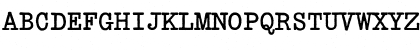 Download TypeWriterRomanConde Regular Font Uppercase Preview