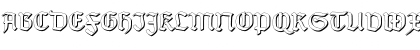 Download TypographerGotisch Schatten Regular Font Uppercase Preview