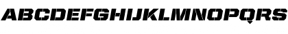 Download United Italic SemiExt Stencil Font Uppercase Preview