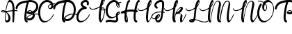 Download Yhulliantti Personal Use Only Regular Font Uppercase Preview