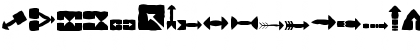 Download Arrows Mangle Regular Font Uppercase Preview