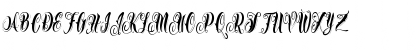 Download Azkanio Script Regular Font Uppercase Preview