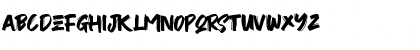 Download JustBrush Regular Font Uppercase Preview