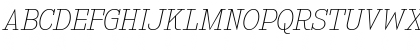Download Kingsbridge Expanded UltraLight Italic Font Uppercase Preview